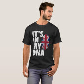 私のDnaイギリス国旗イギリスイギリスユニーにある Tシャツ (正面フル)
