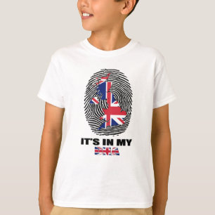 私のDNAイギリス愛国王国統一されたイギリス Tシャツ