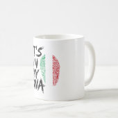 私のdnaイタリア国旗のお土産プレゼント コーヒーマグカップ (正面右)