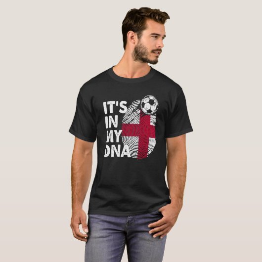 私のDnaイングランドのイギリス国旗のチームのイギリス Tシャツ (正面フル)