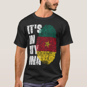 私のDNAカメルーン国旗の男の子の女の子ギフトに入っている Tシャツ