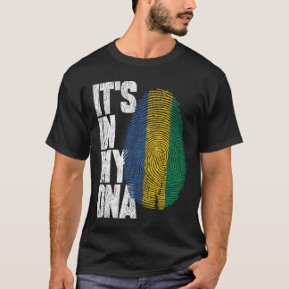私のDNAガボン誇りを持ったガボン国旗に Tシャツ