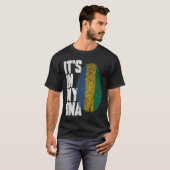 私のDNAガボン誇りを持ったガボン国旗に Tシャツ (正面フル)