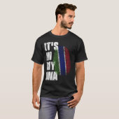 私のDNAガンビア国旗の中にある Tシャツ (正面フル)