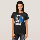 私のDnaギリシャ国旗のプライド国の部屋 Tシャツ (正面フル)