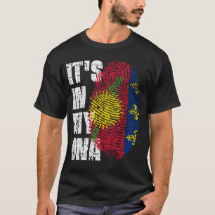 私のDNAグアドループ国旗のボーイガールギフトに入っている Tシャツ