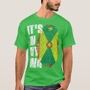 私のDNAグレナダ国旗の男の子の女の子ギフトにITS Tシャツ