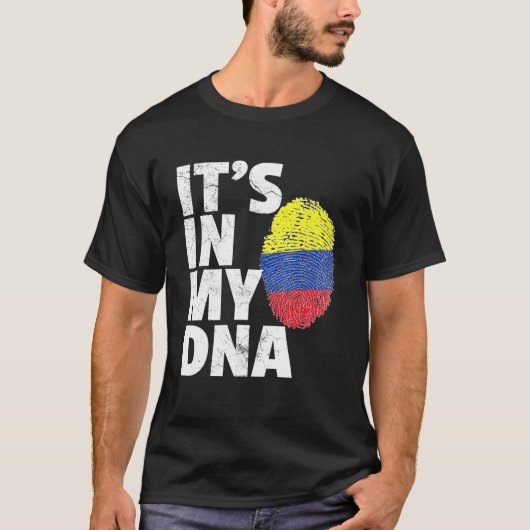 私のDnaコロンビア国旗のプライド国 Tシャツ (正面)