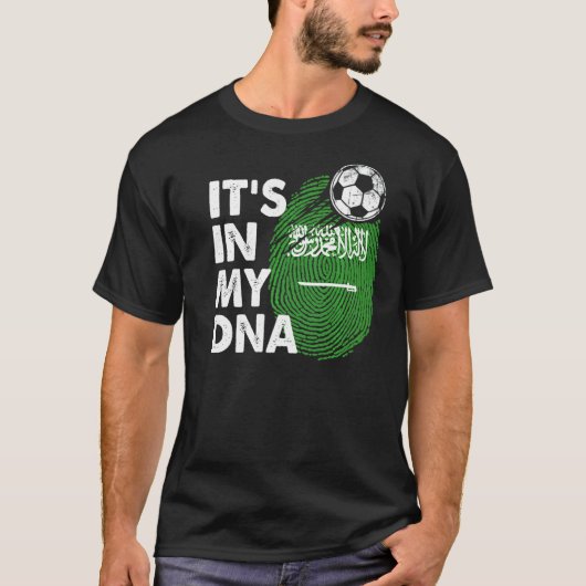 私のDnaサウジアラビアのサウジアラビア国旗のチームKsa Tシャツ (正面)