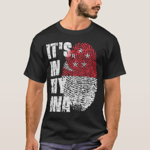 私のDNAシンガポールフラッグボーイガールギフトに入っている Tシャツ