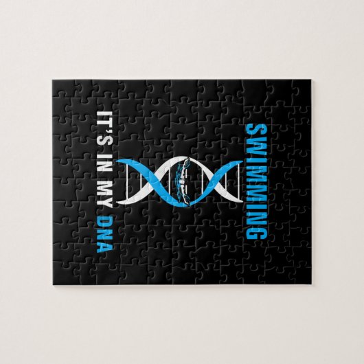 私のDNAスイマーで泳おもしろいぐ愛カッコいい ジグソーパズル (横)