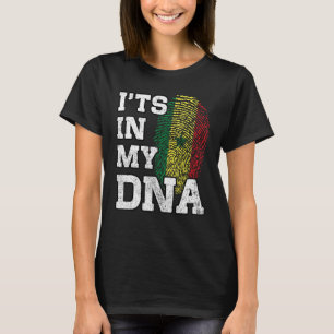 私のDNAセネガル指紋セネガ誇りを持ったに Tシャツ