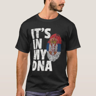 私のDNAセルビア国旗のIT Tシャツ