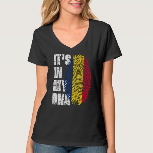 私のDnaチャド国旗のチャドだ Tシャツ (正面)