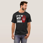 私のDNAチュニジア国旗の指紋の男性の女性 Tシャツ (正面フル)