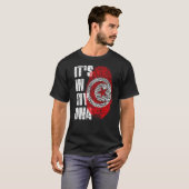 私のDnaチュニジア国旗チュニジアにある Tシャツ (正面フル)