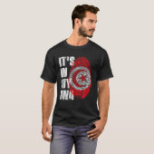私のDNAチュニジア国旗チュニジアにある Tシャツ (正面フル)