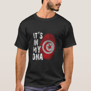私のDNAチュニジア国旗チュニジアサッカーアラブ Tシャツ