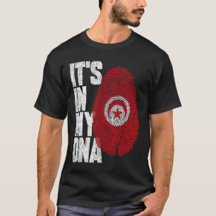 私のDNAチュニジア誇りを持った国旗だ Tシャツ