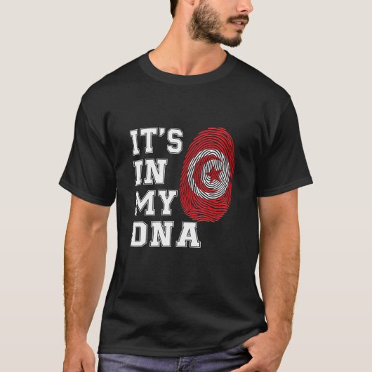 私のDNAチュニジア誇りを持った国旗に Tシャツ (正面)
