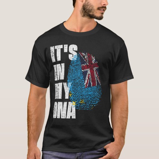 私のDNAツバル国旗の中にある Tシャツ (正面)