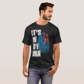 私のDNAツバル国旗の中にある Tシャツ (正面フル)