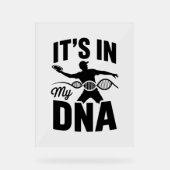 私のDNAディスクゴルフ中だ アクリルサイン (正面)