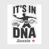 私のDNAディスクゴルフ中だ シール (シート)