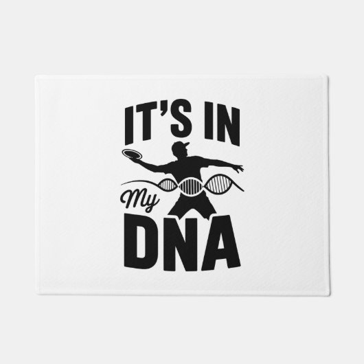 私のDNAディスクゴルフ中だ ドアマット (正面)