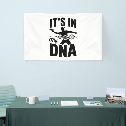 私のDNAディスクゴルフ中だ 横断幕 (トレードショー)