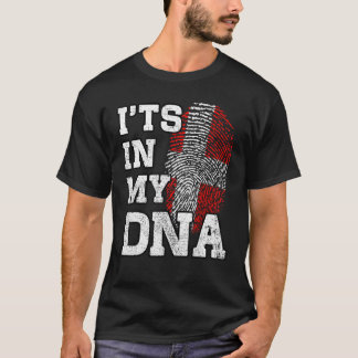 私のDNAデンマークの指紋デンマーク誇りを持ったのFl Tシャツ
