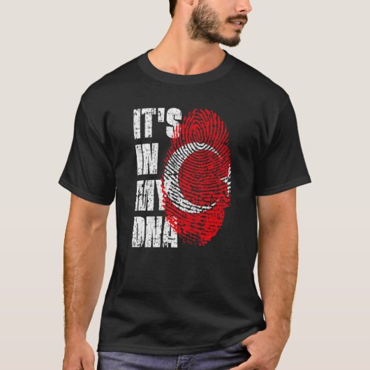 私のDnaトルコ国旗のトルコ語 Tシャツ (正面)