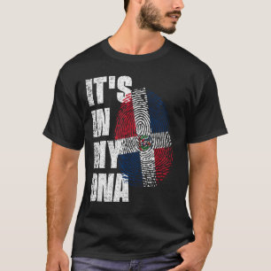 私のDNAドミニカ共和国国旗の中にある Tシャツ