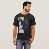 私のDNAニュージーランド国旗の中にある Tシャツ (正面フル)