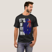 私のDNAニュージーランド国旗の男の子の女の子ギフトに入っている Tシャツ (正面フル)