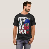 私のDnaハイチ国旗Mens Mom Womensに含まれている Tシャツ (正面フル)
