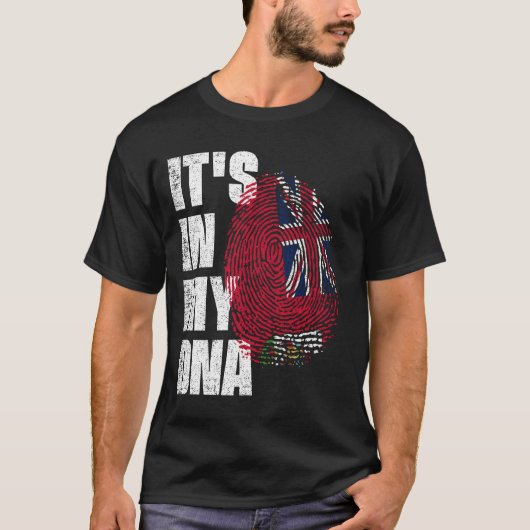 私のDNAバミューダ国旗の中だ Tシャツ (正面)