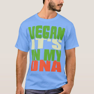 私のDNAビーガン動物愛好家ベジタリアン Tシャツ