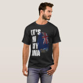 私のDNAフォークランド諸島国旗の中にある Tシャツ (正面フル)