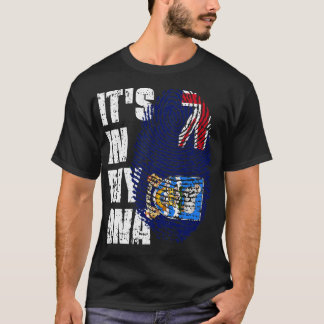 私のDNAフォークランド諸島国旗の男の子の女の子のギフトで Tシャツ