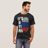 私のDNAフラグ男の子のロシアの女の子のギフトに Tシャツ (正面フル)