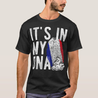 私のDNAフランスの国の指紋モにフランスのその Tシャツ