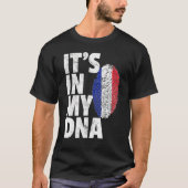 私のDnaフランス国旗フランスのの土産に1 Tシャツ (正面)