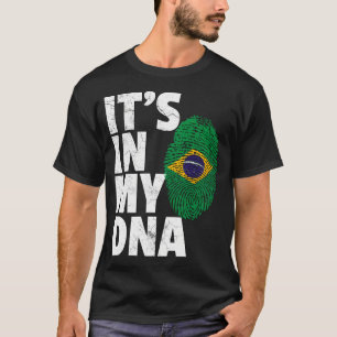 私のDnaブラジル国旗のプライド Tシャツ
