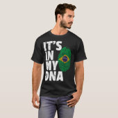 私のDnaブラジル国旗のプライド Tシャツ (正面フル)