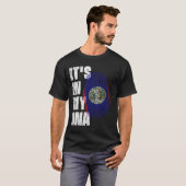 私のDNAベリーズ国旗の中にある Tシャツ (正面フル)