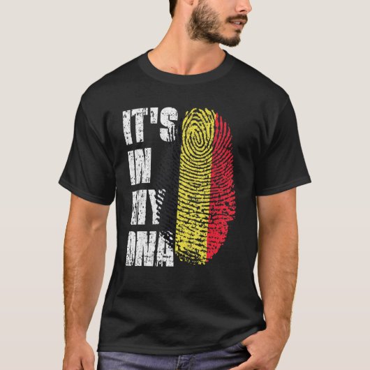 私のDnaベルギー国旗ベルギーの中にある Tシャツ (正面)