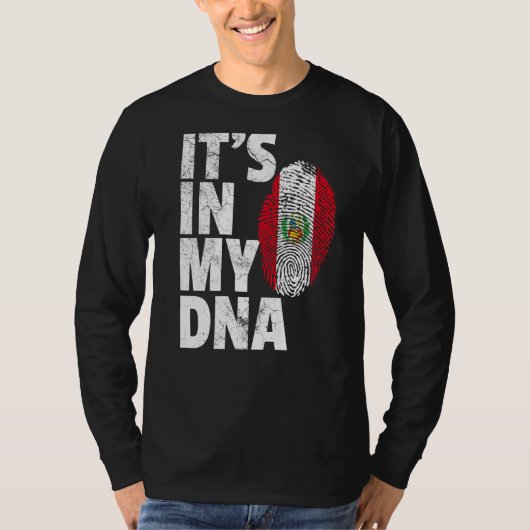 私のDnaペルー国旗の土産だ Tシャツ (正面)