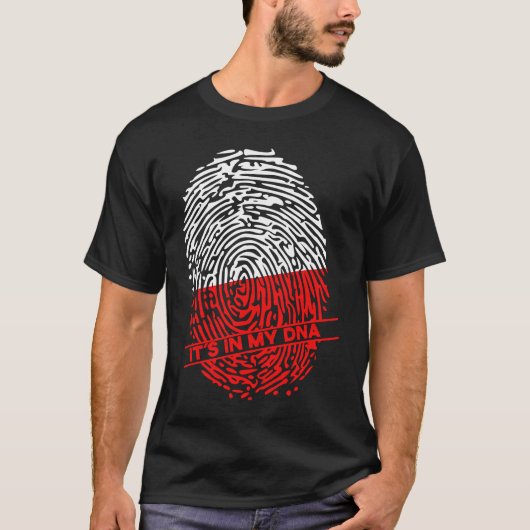 私のDNAポーランド国旗 Tシャツ (正面)