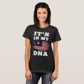私のDNAマレーシア国旗のマレーシアの Tシャツ (正面フル)